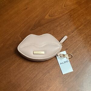 ALDO Blush Pink Lip-Shaped Mini Coin Pouch